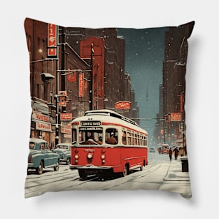 Toronto Canada Vintage Poster Tourism 2 Pillow