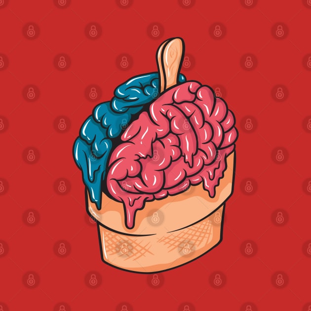 ice-cream brain illustration by Mako Design 