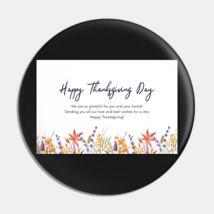 Happy Thanksgiving Card - 13 Pin