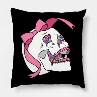 Pink Skull Pillow