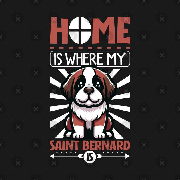 Home is with my St. Bernard by Modern Medieval Design