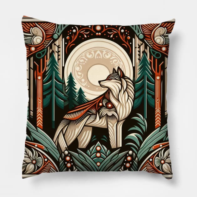 Great Wolf of the Forest Pillow by scollins5