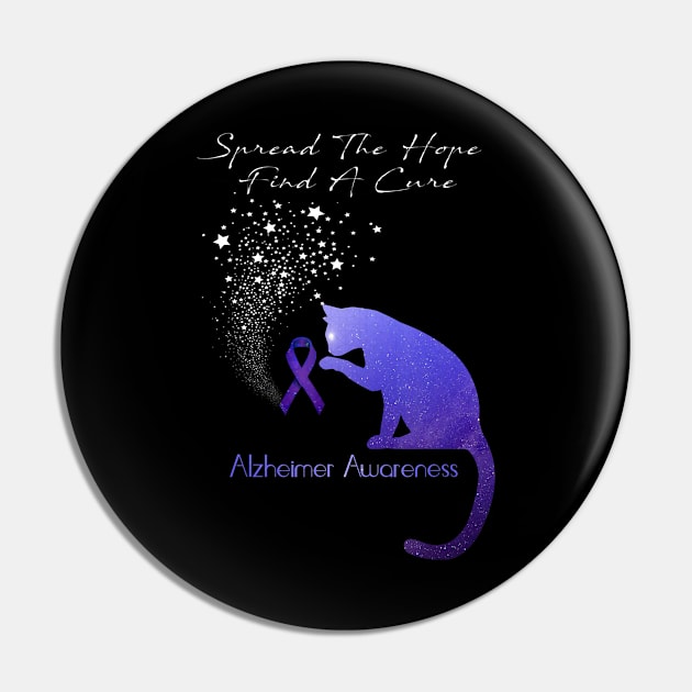 Alzheimer Awareness Spread The Hope Find A Cure Gift Pin by thuylinh8