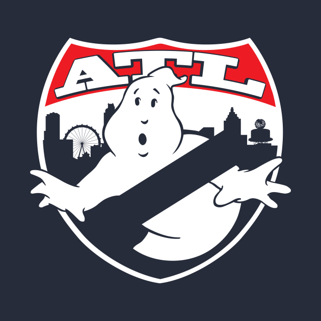 ATL Ghostbusters Stylized, Dark Transparent + Red by ATLGhostbusters