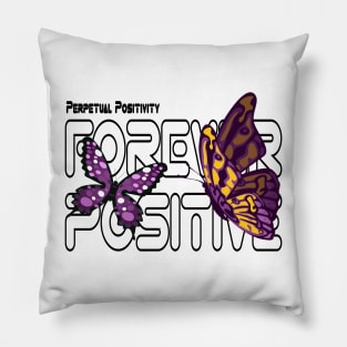 positive forever for men and womens Butterfly Serenade Radiating Positivity Pillow