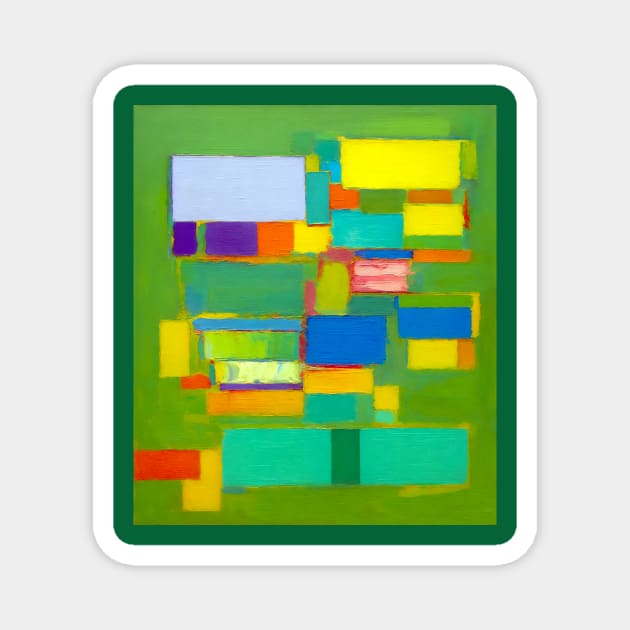 Natural Abstract Remixed Tribute to Hans Hoffman Magnet by DonWillisJrArt