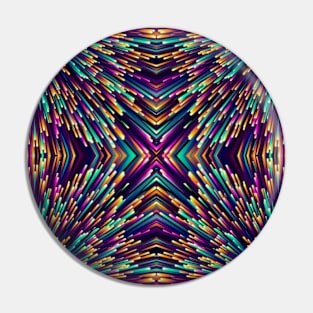 Purple, Turquoise And Orange Lights Pin