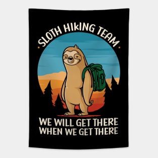 Sloth Hiking Team Tapestry