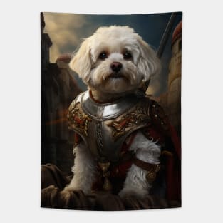 The Valiant Bichon Frisé - Medieval Conquistador Tapestry