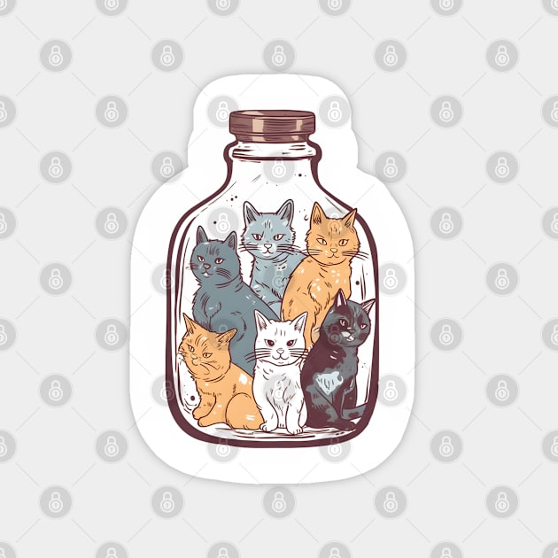 Cat Anti Depressant Magnet by ArtRoute02