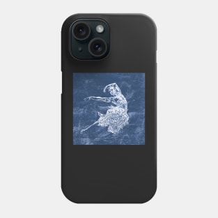 Lino print Male Ballet Dancer Swan from Swan Lake Phone Case