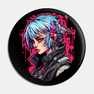 Cyberpunk Girl Tokyo Anime Pin