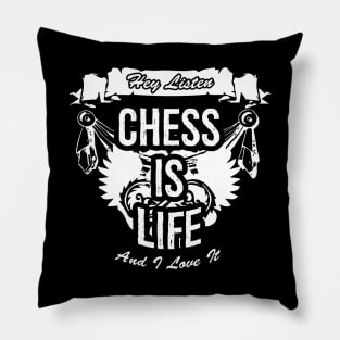 Chess Is Life Creative Job Typography Design Pillow