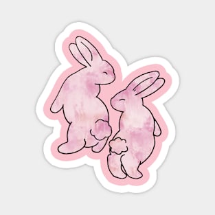 Twin Bunnies Magnet