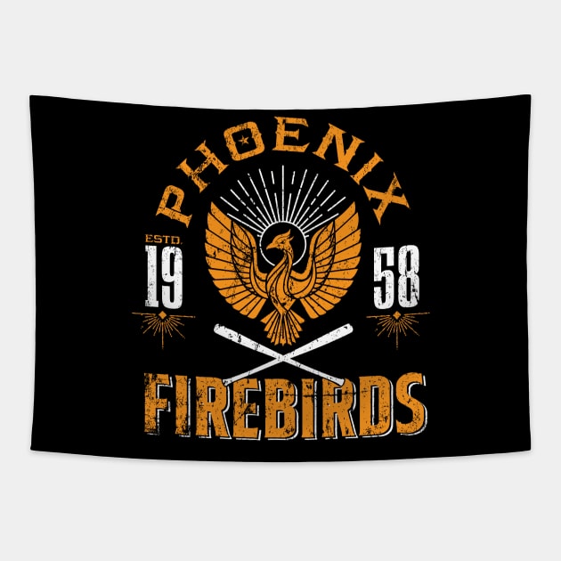 Phoenix Firebirds Tapestry by MindsparkCreative