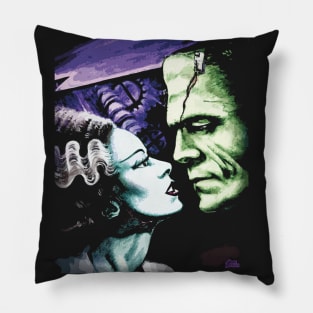 Bride of Frankenstein Monsters in Love Pillow