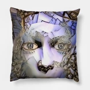 Face in abstract Pillow