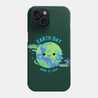 Earth Day 2024 April 22 - Cute Earth Phone Case