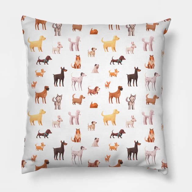 Dog Pattern Pillow by The Design Deck