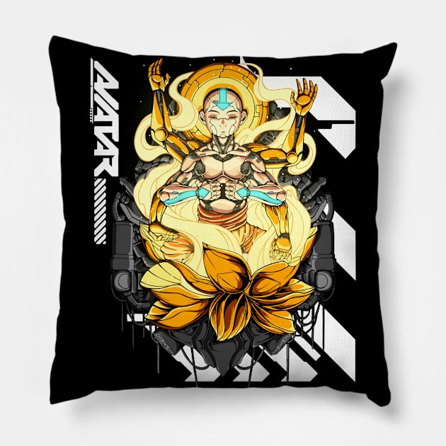 Monk Of Element Pillow by Artham