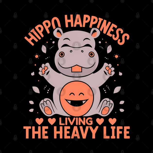 Hippo Happiness Living Heavy Life by NomiCrafts