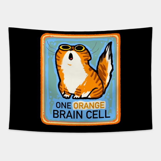 One Orange Brain Cell Tapestry by AjaMajor 