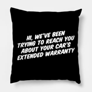 Your Car's Extended Warranty Pillow