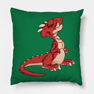 Red-Three-Horned-Rex Pillow