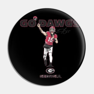 Carson Beck Go Dawgs Pin