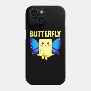 Cute Butterfly Stick Of Butter With Wings Pun Phone Case