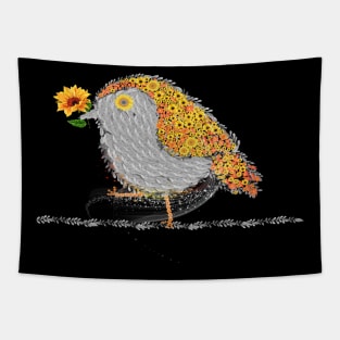 Sunflower Bird Costume Gift Tapestry