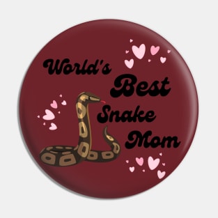 World's Best Snake Mom Pin