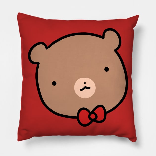 Red Bow Tie Bear Pillow by saradaboru