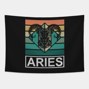 Aries Desing Zodiac  Vintage Tapestry