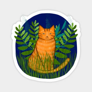 Jungle Ginger Cat Magnet