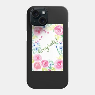 Congrats Watercolor Card | Greeting cards Phone Case