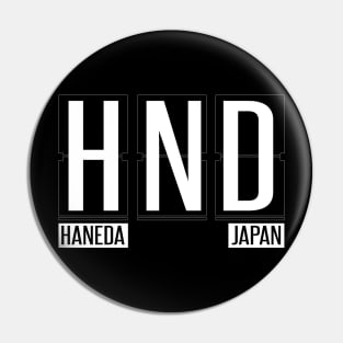 HND - Haneda Japan Souvenir or Gift Shirt Apparel Pin