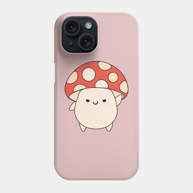 Cute kawaii inspired mushroom Phone Case by kuallidesigns