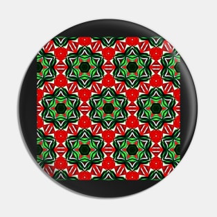 Red and Green Christmas Pattern Number 23 Pin