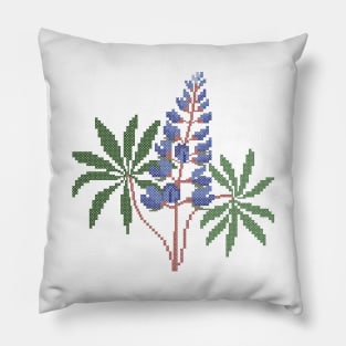 Texas State Flower Bluebonnet Pillow