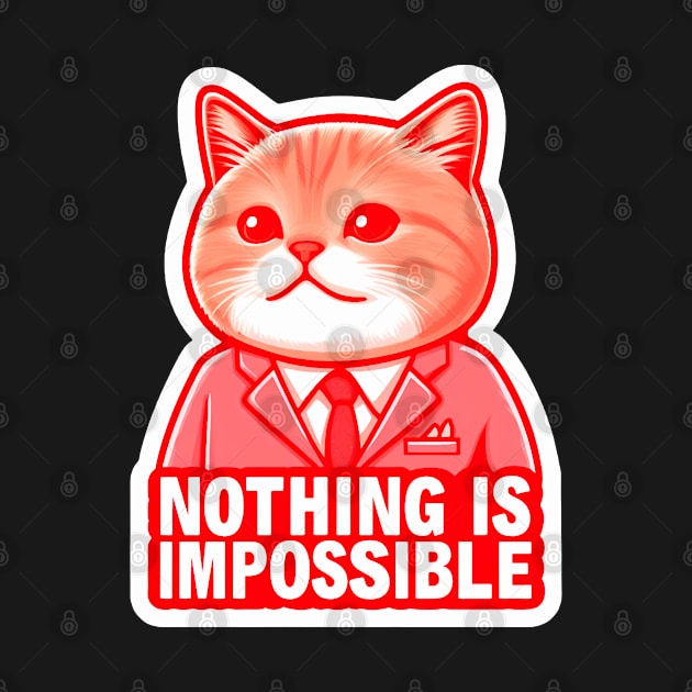 Nothing Is Impossible Cat by Plushism