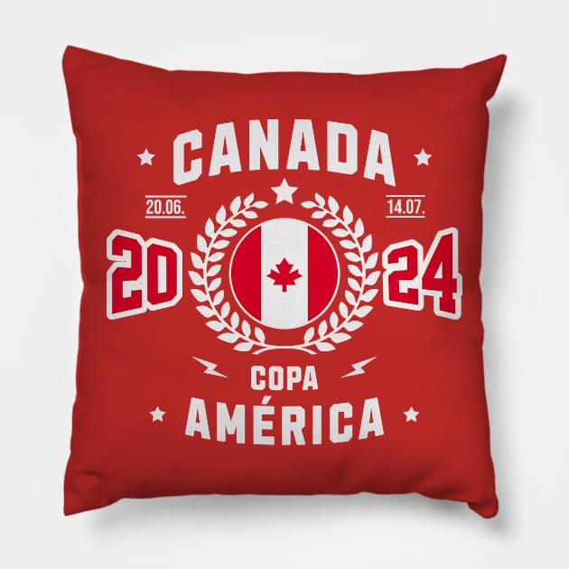 Canada Soccer Spirit: Copa America 2024 Fan Tee Pillow by Kicosh