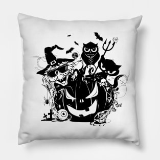 Creepy Halloween journeymen Pillow