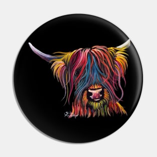 Scottish Hairy Highland Cow ' SWeeT Pea " Pin