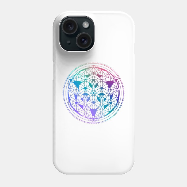 Flower of Life Mandala - Festival Gear - Psychedelic and Spiritual Artwork Phone Case by The Dream Team