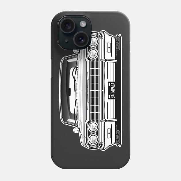 1964 Impala BW Phone Case by RBDesigns