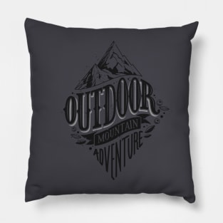 Cool mountain design for hikers and climbers Pillow