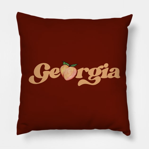 Georgia Peach Pillow by bubbsnugg