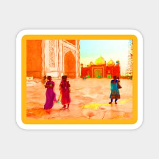 Saris at the Taj Mahal Magnet