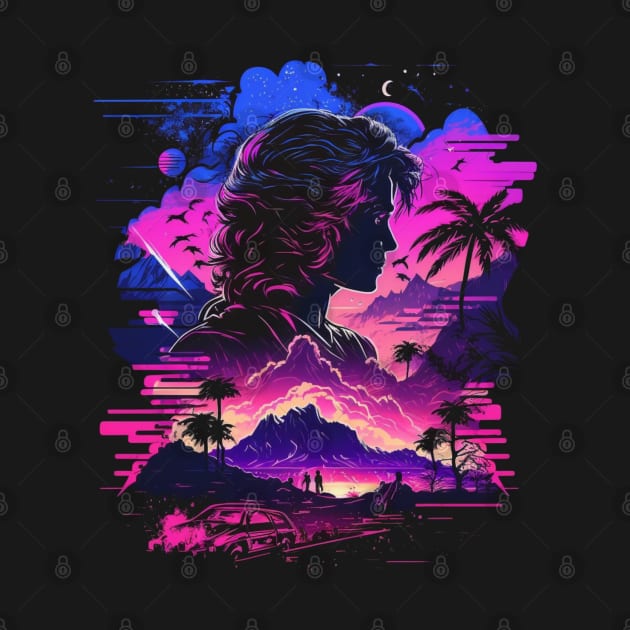 Synthwave retro futuristic abstract design by SJG-digital